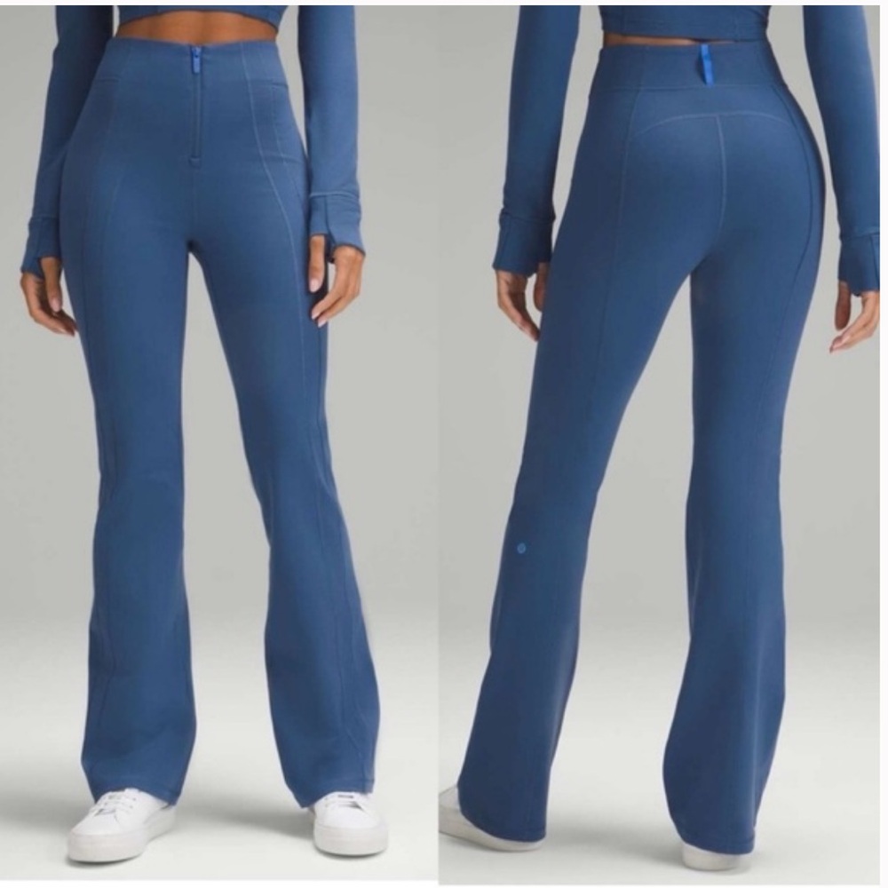💙🩵 Lululemon Define Zip-Front High-Rise Flared Pant - Pitch Blue - Size 10💙🩵